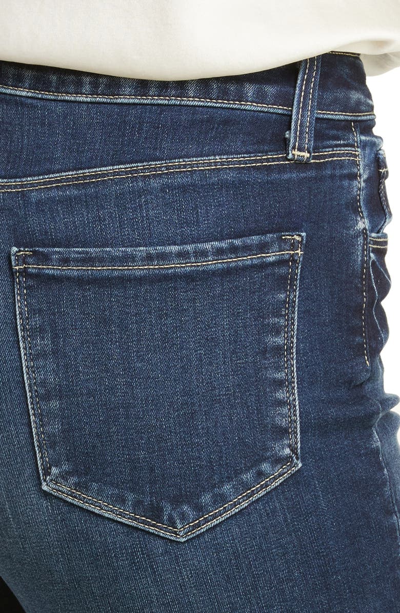 L'AGENCE Kendra Raw Hem Flare Crop Jeans, Alternate, color, Columbia