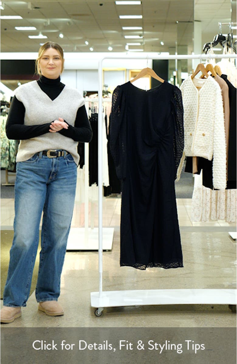 Gathered Long Sleeve Dress, sales video thumbnail