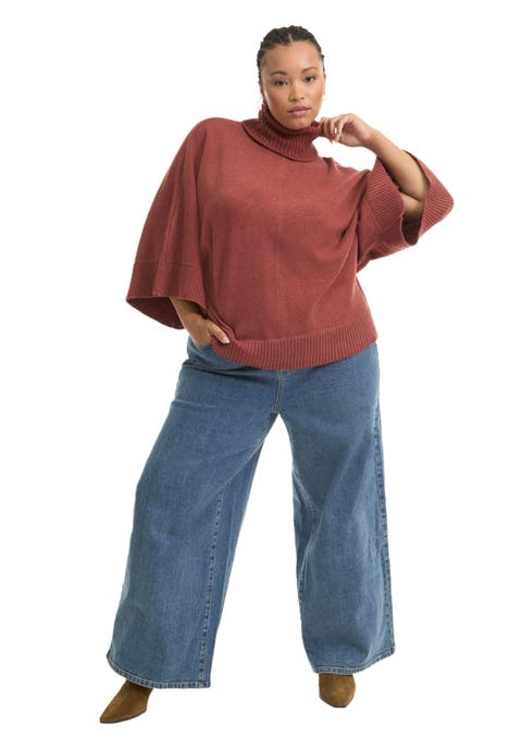Wide-Sleeve Turtleneck Sweater (Plus Available)