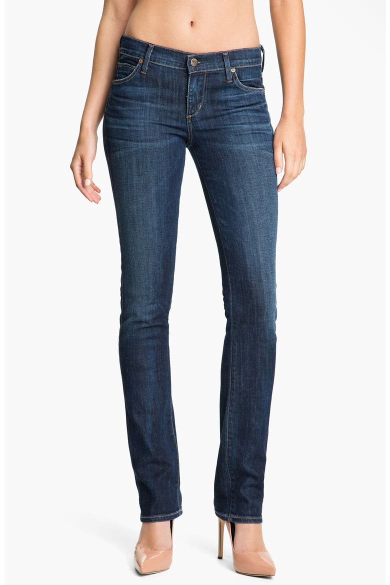 'Ava' Straight Leg Stretch Denim Jeans, Main, color, NEW SPECTRUM