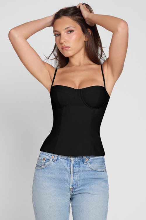 Leau Bali Bustier Corset Top In Black