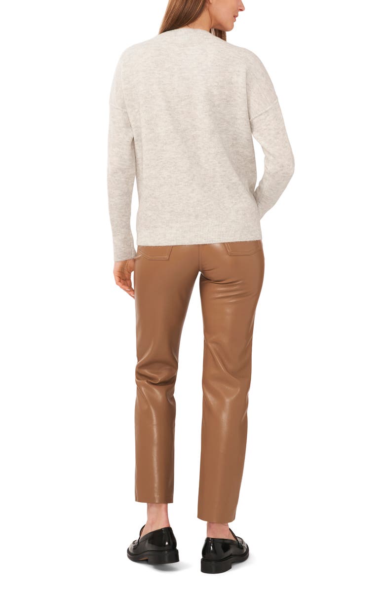 Vince Camuto Star Crewneck Sweater, Alternate, color, Silver Hthr