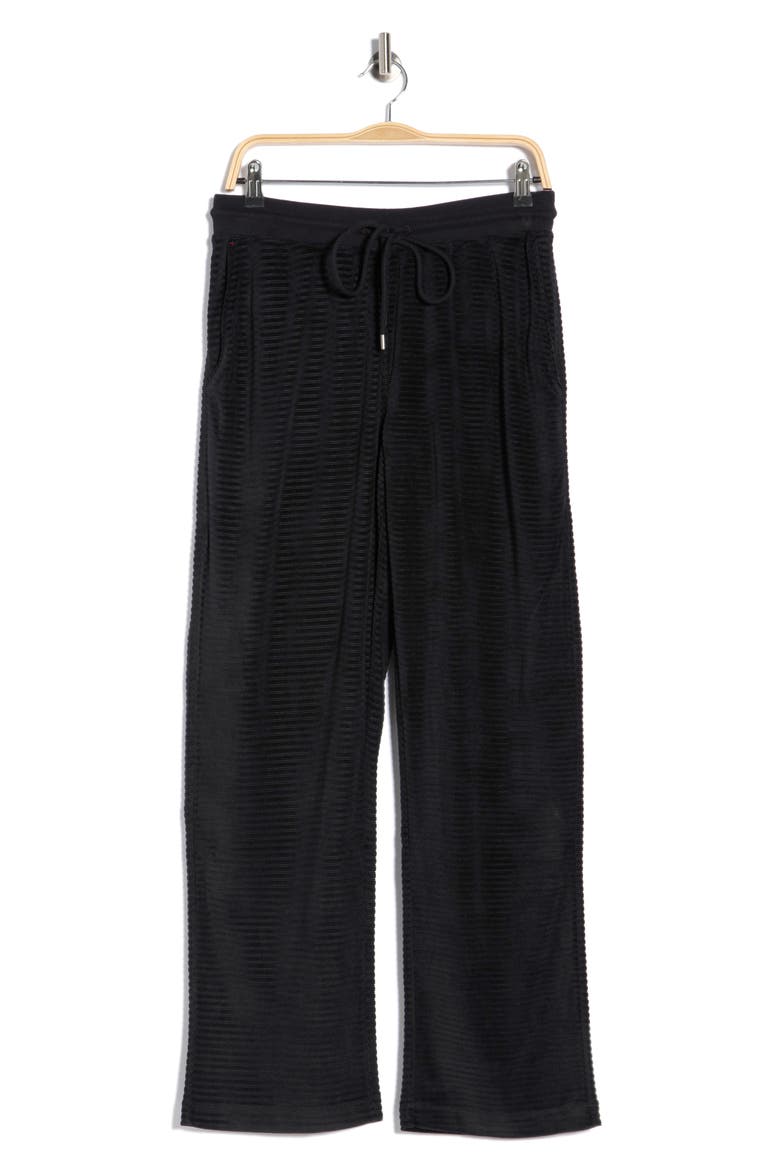 Textured Knit Pants, Alternate, color, BLACK