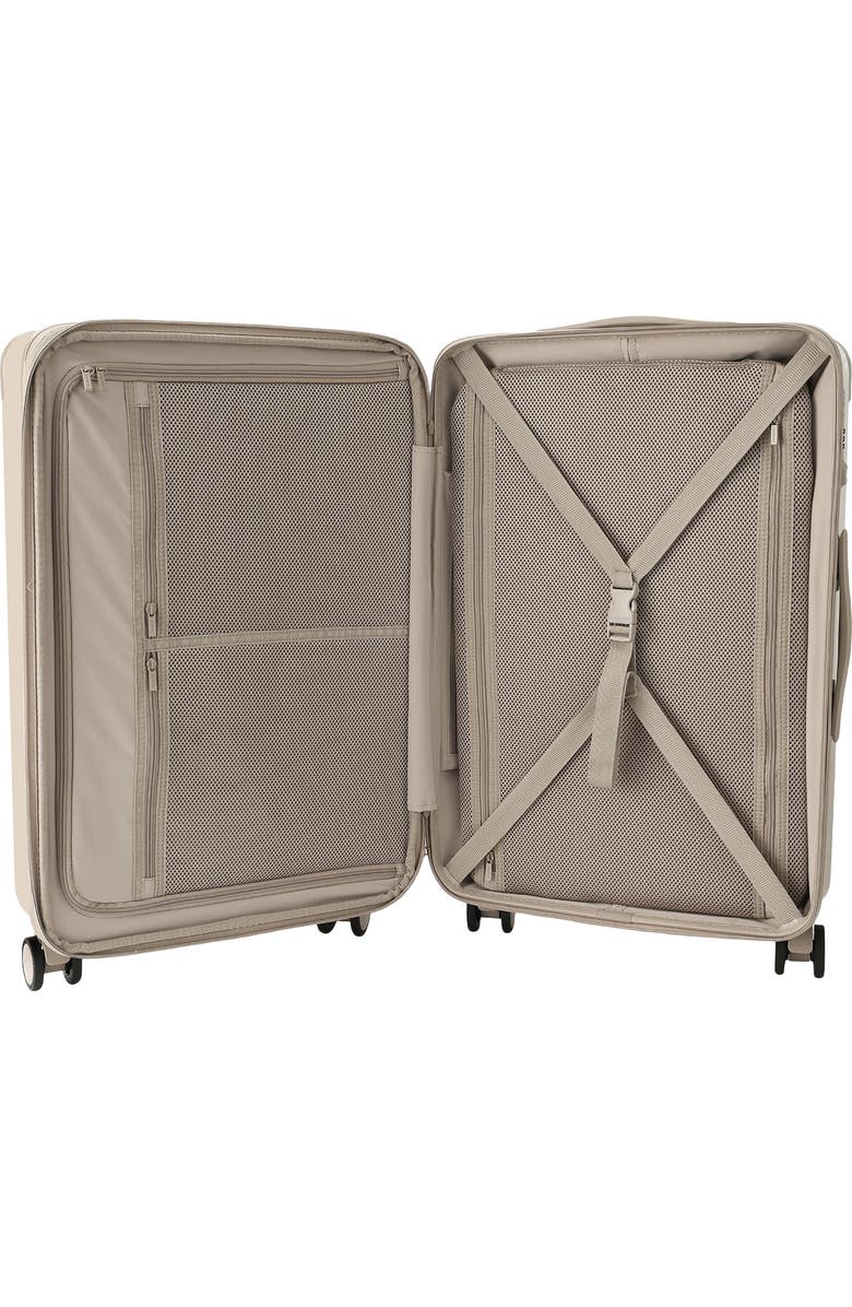 Hedgren Nostos Glossy Large Spinner Suitcase, Alternate, color, Sahara