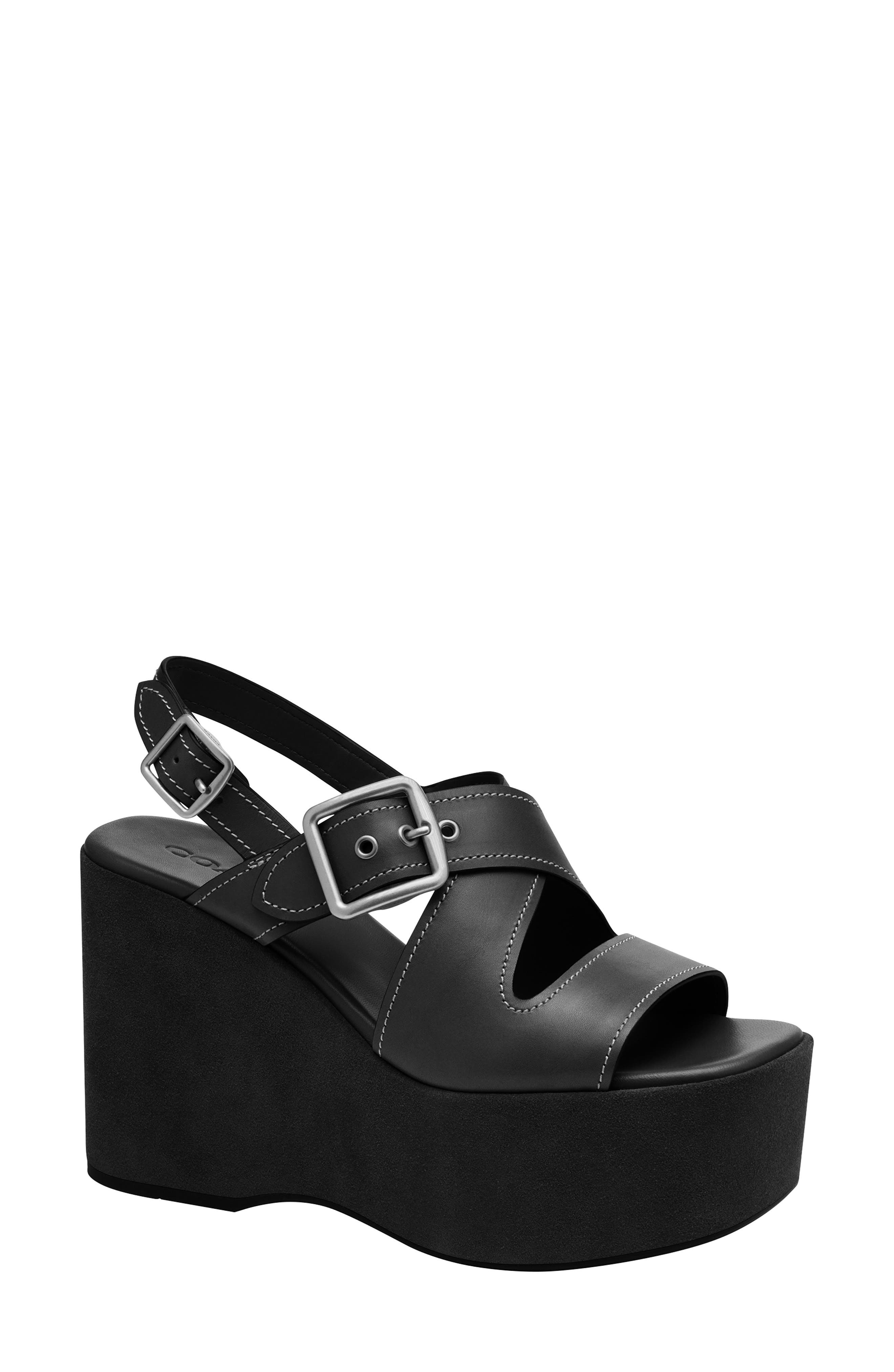 COACH Archival Slingback Platform Wedge Sandal, Main, color, 