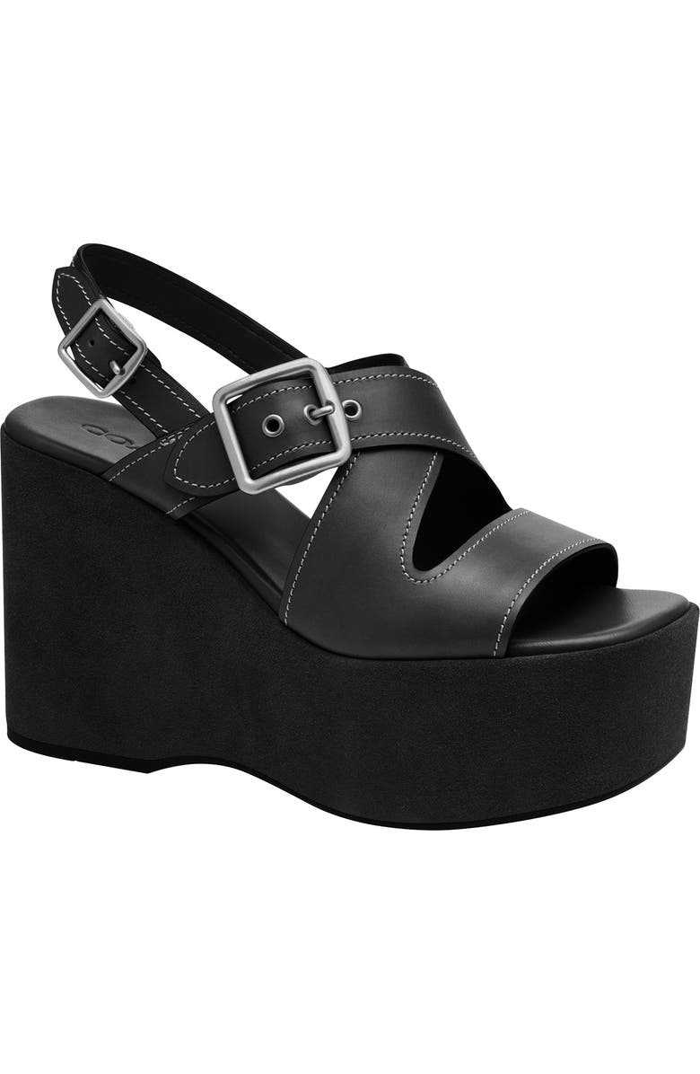 COACH Archival Slingback Platform Wedge Sandal, Main, color,