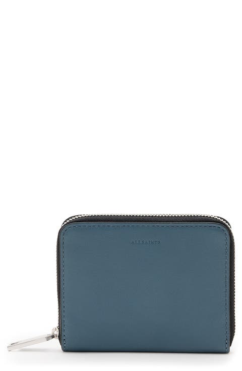 Lena Hex Leather Zip Wallet