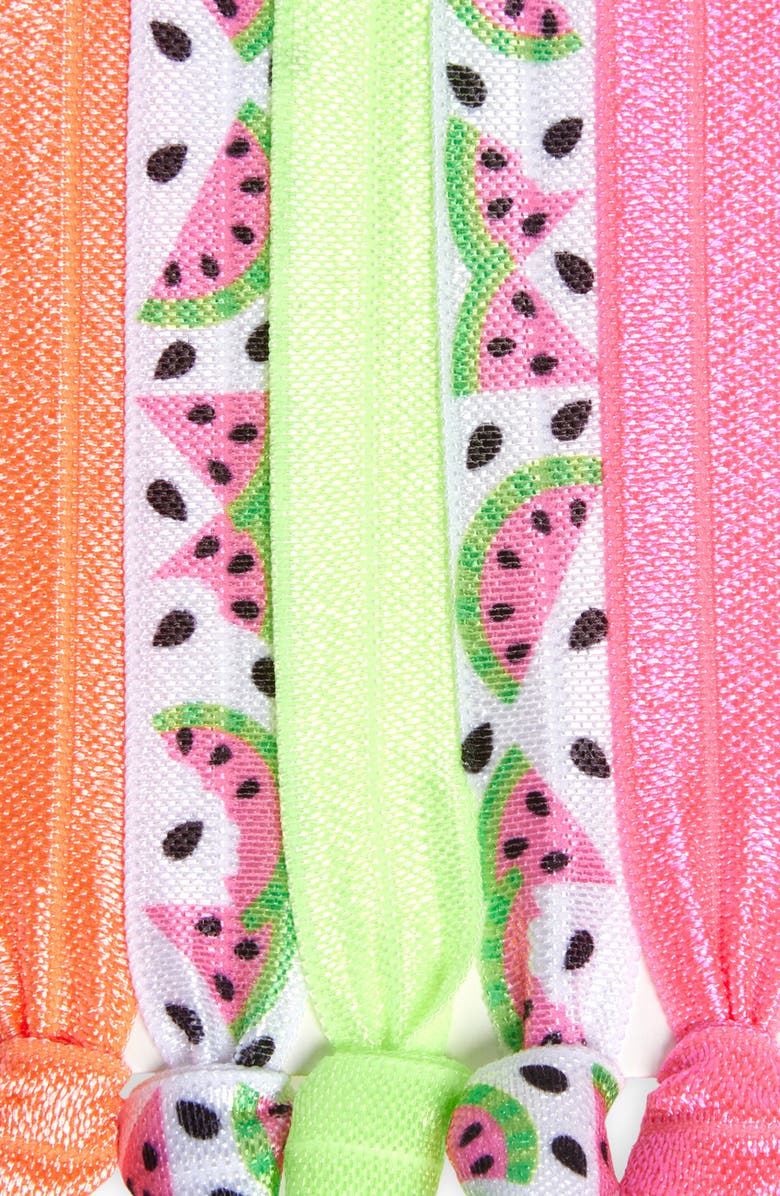 Cara Kids' Assorted 5-Pack Ribbon Ponytail Holders, Alternate, color, Multi