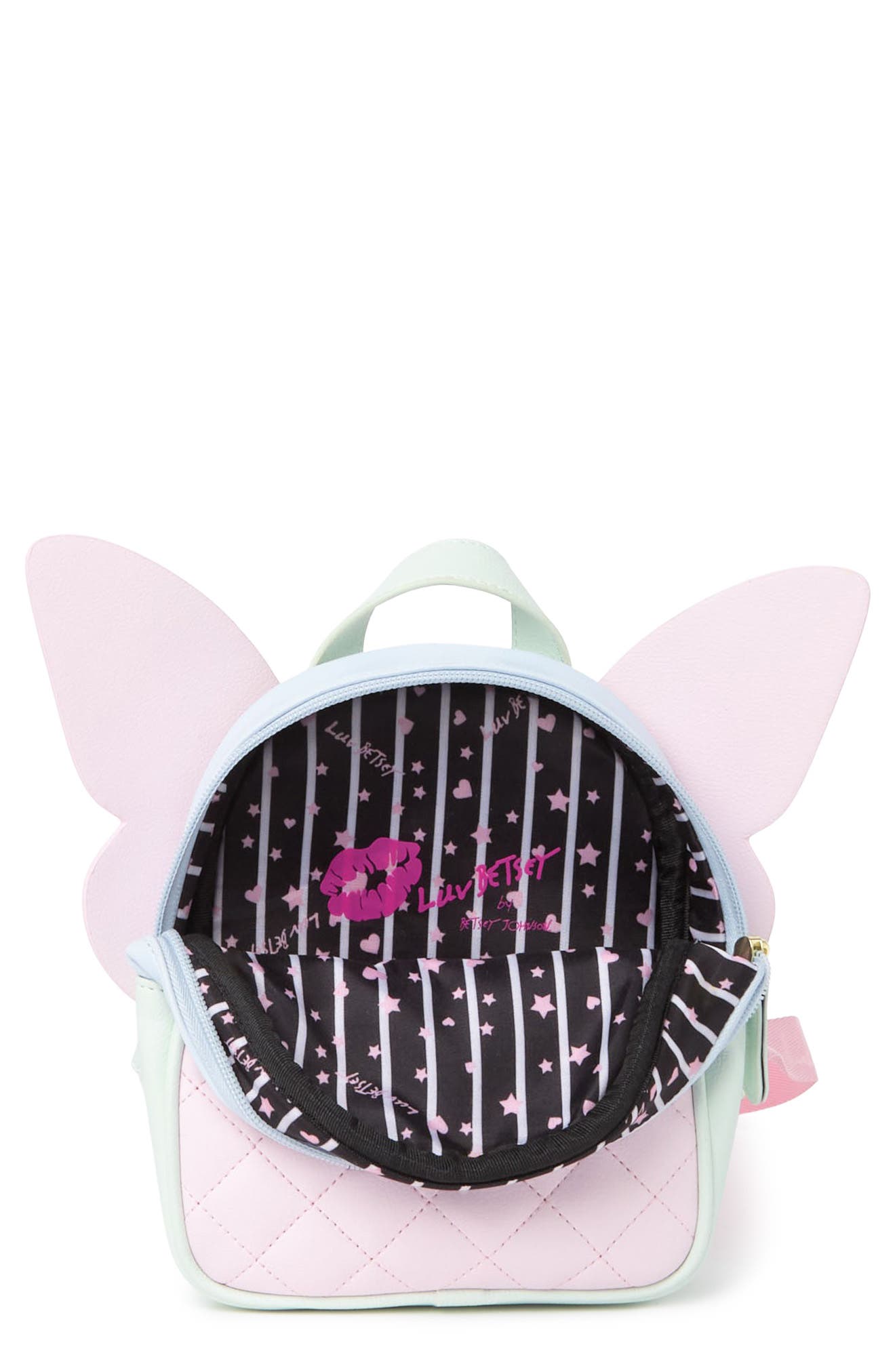 Luv Betsey by Betsey Johnson Kitsch Wing Mini Backpack, Alternate, color, 