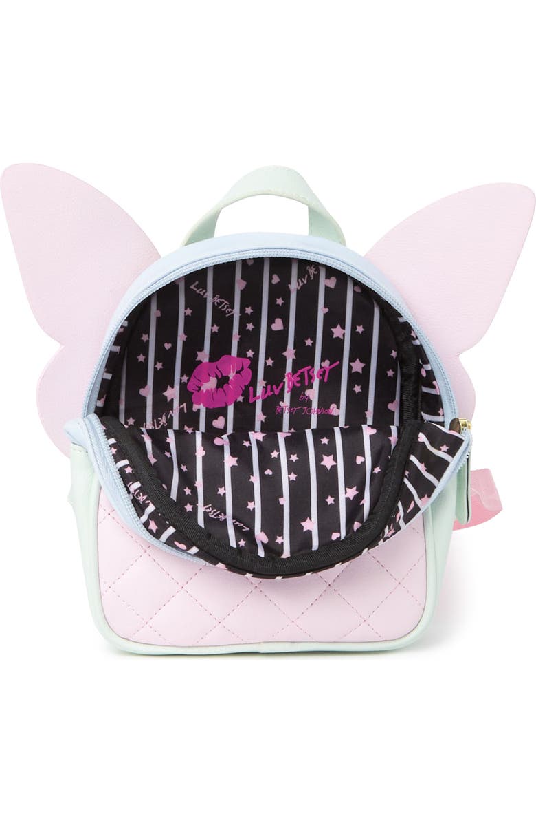 Luv Betsey by Betsey Johnson Kitsch Wing Mini Backpack, Alternate, color,