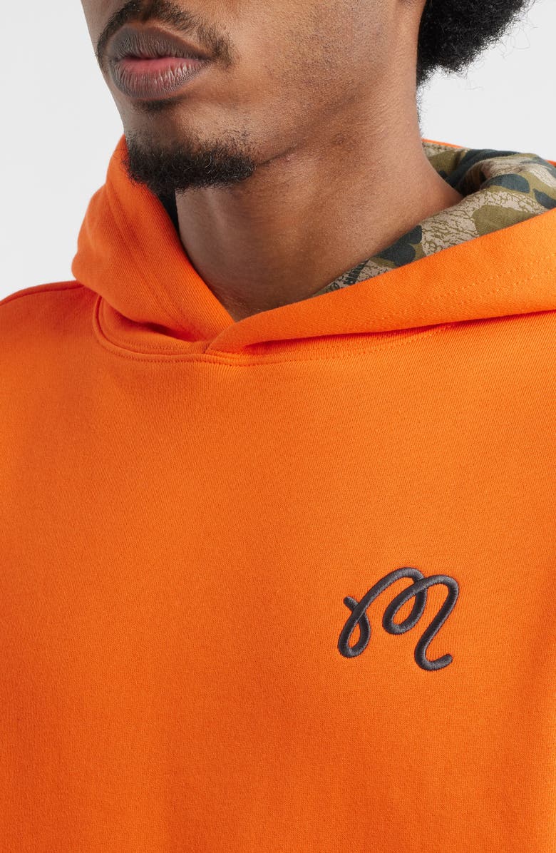 Malbon Golf Fesque Tour Divot Camo Hoodie, Alternate, color, Flame / Bark Camo