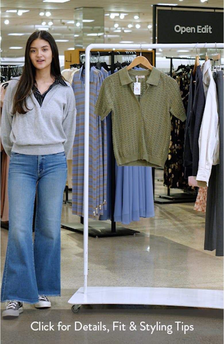 Piper Pointelle Stitch Cotton Button-Up Shirt, sales video thumbnail