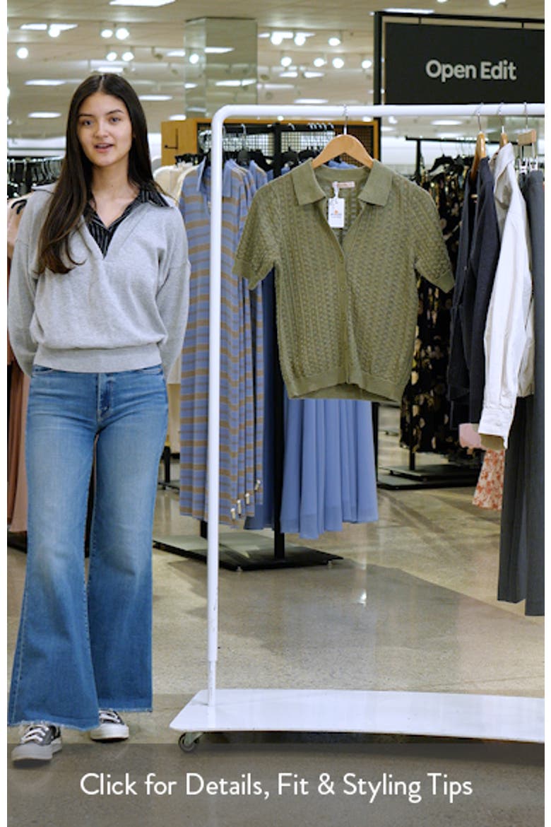 Piper Pointelle Stitch Cotton Button-Up Shirt video