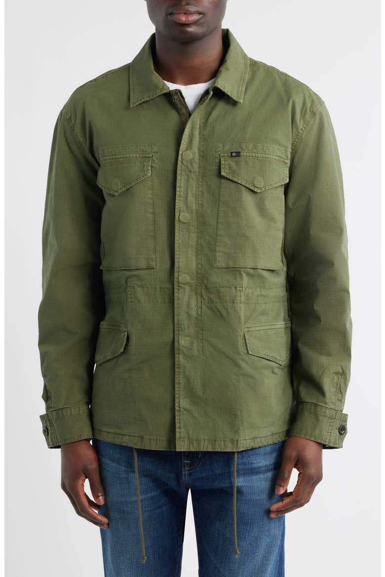 Anderson Ripstop Cotton Field Jacket, Alternate, color, SULFUR COASTAL MOSS
