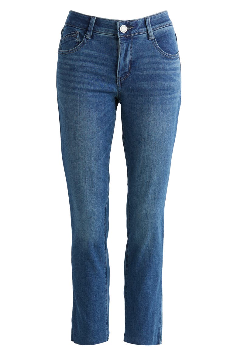 'Ab'Solution Raw Hem Ankle Skinny Jeans, Alternate, color, BL-BLUE