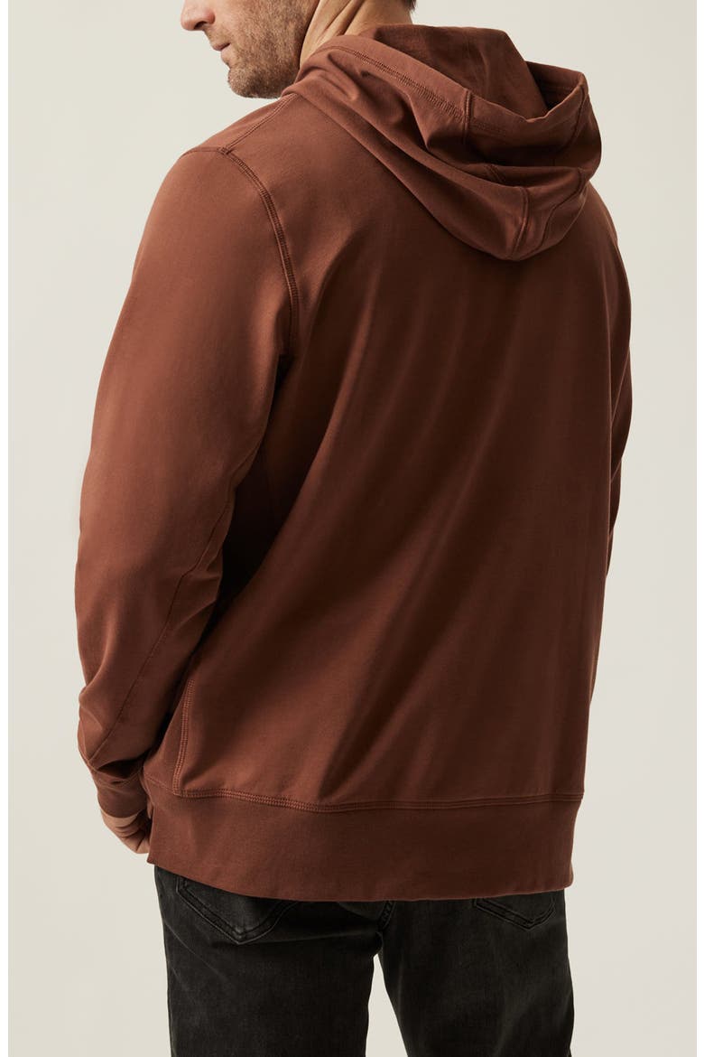 Stretch French Terry Hoodie, Alternate, color, CINNAMON