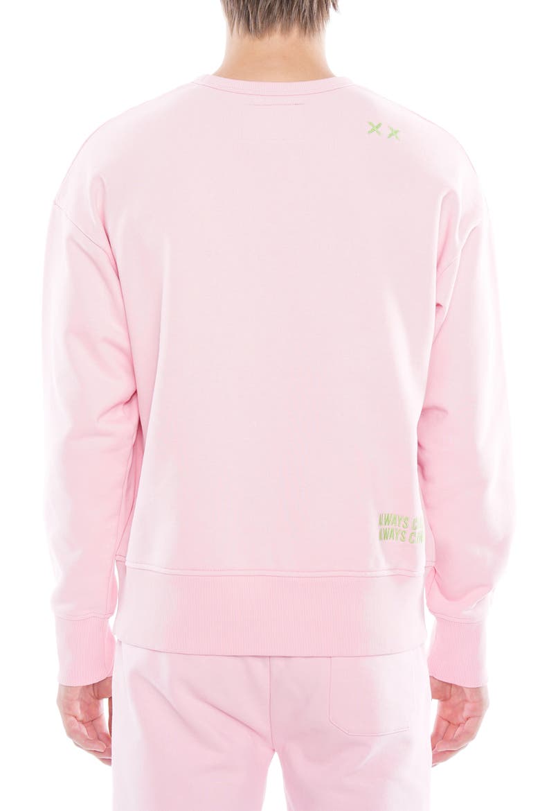 Fleece Sweatshirt, Alternate, color, CANDY PINK
