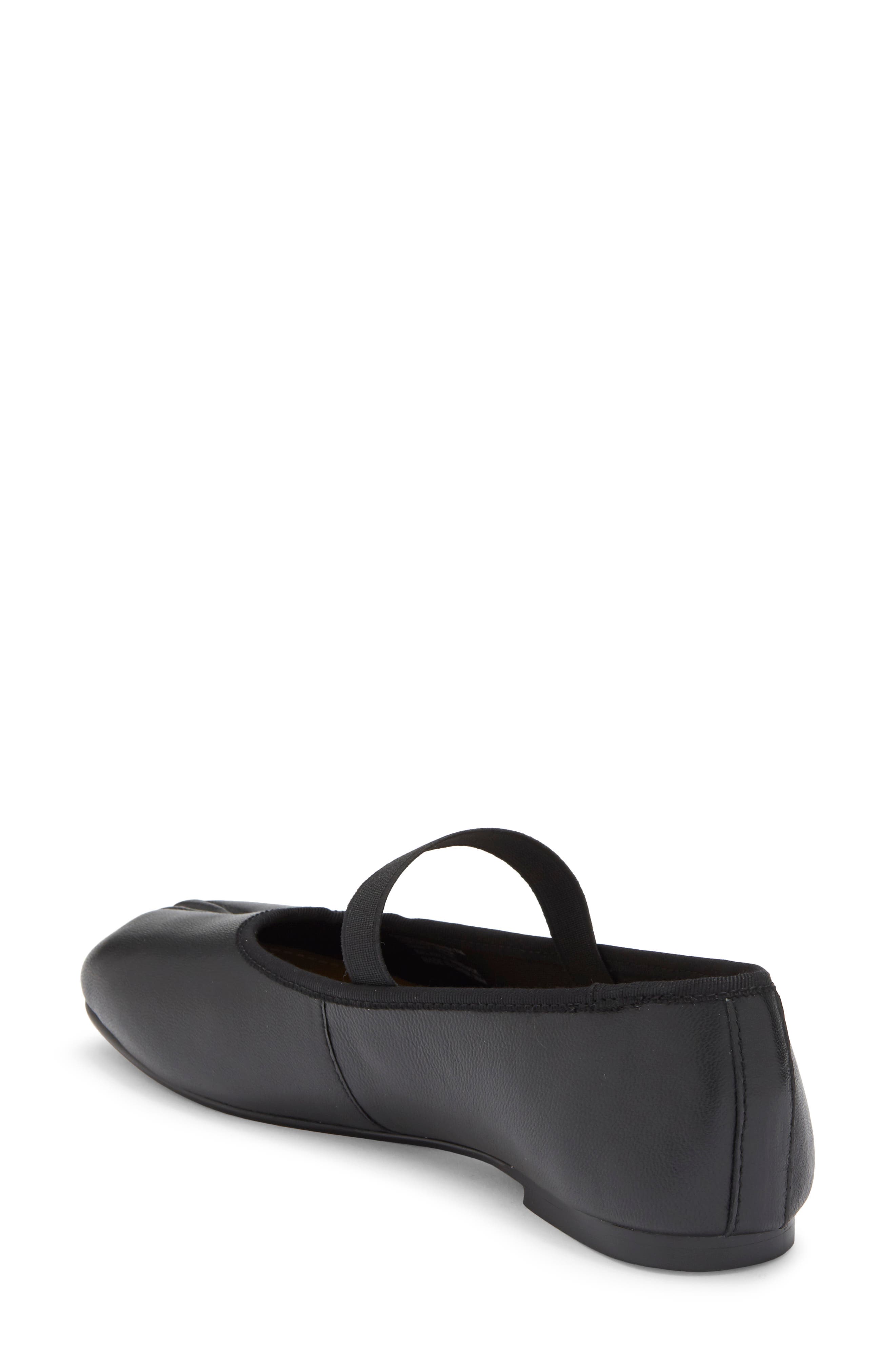 Crisce Leather Mary Jane Flat, Alternate, color, BLACK LEATHER