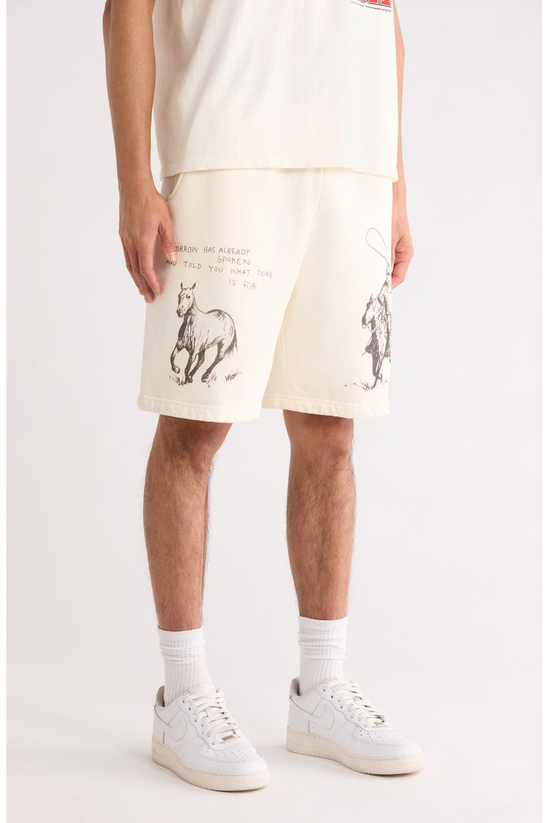 What Today Cotton Fleece Sweat Shorts, Alternate, color, BONE