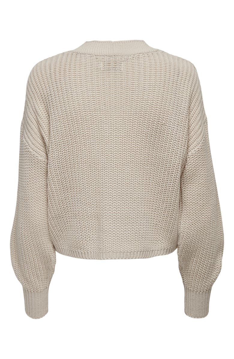 Only Carol Crop Cardigan, Alternate, color, Pumice Stone