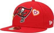 New Era Men's New Era Scarlet Tampa Bay Buccaneers Chain Stitch Heart 59FIFTY Fitted Hat
