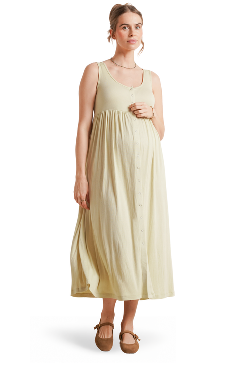 Ribbed Modal Henley Dress