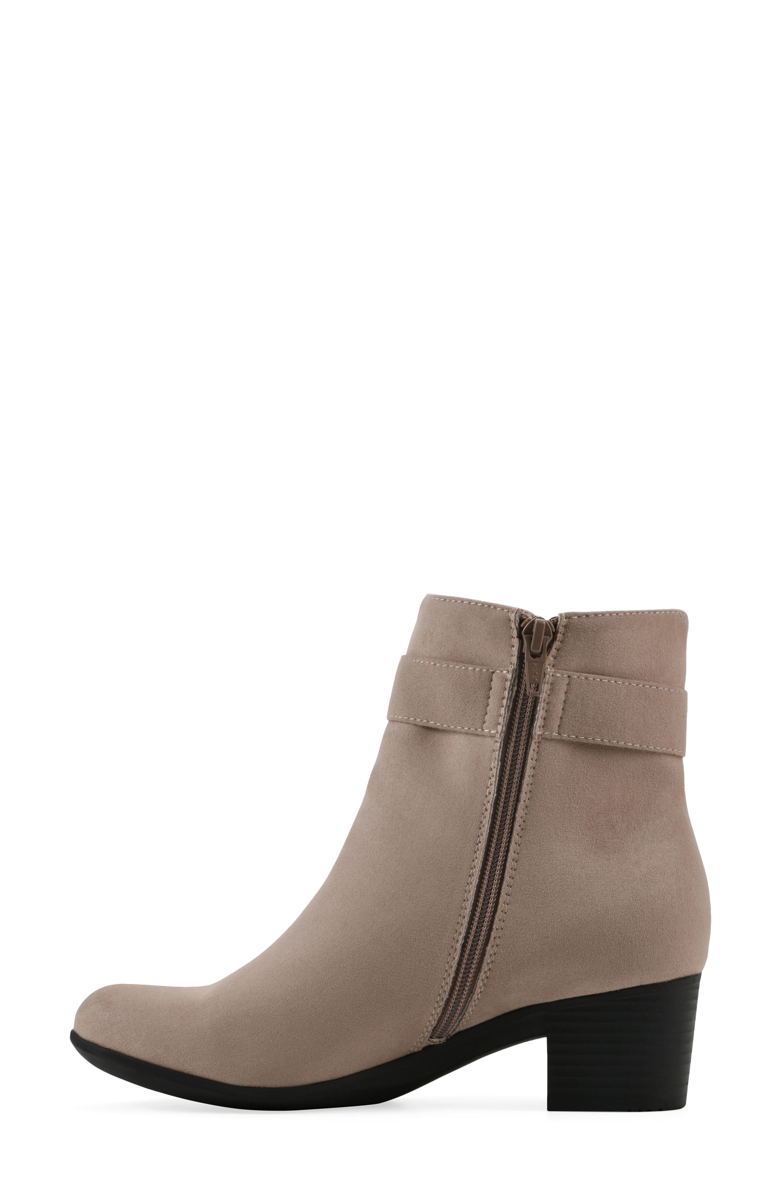 Trinda Bootie, Alternate, color, TAUPE/ FABRIC