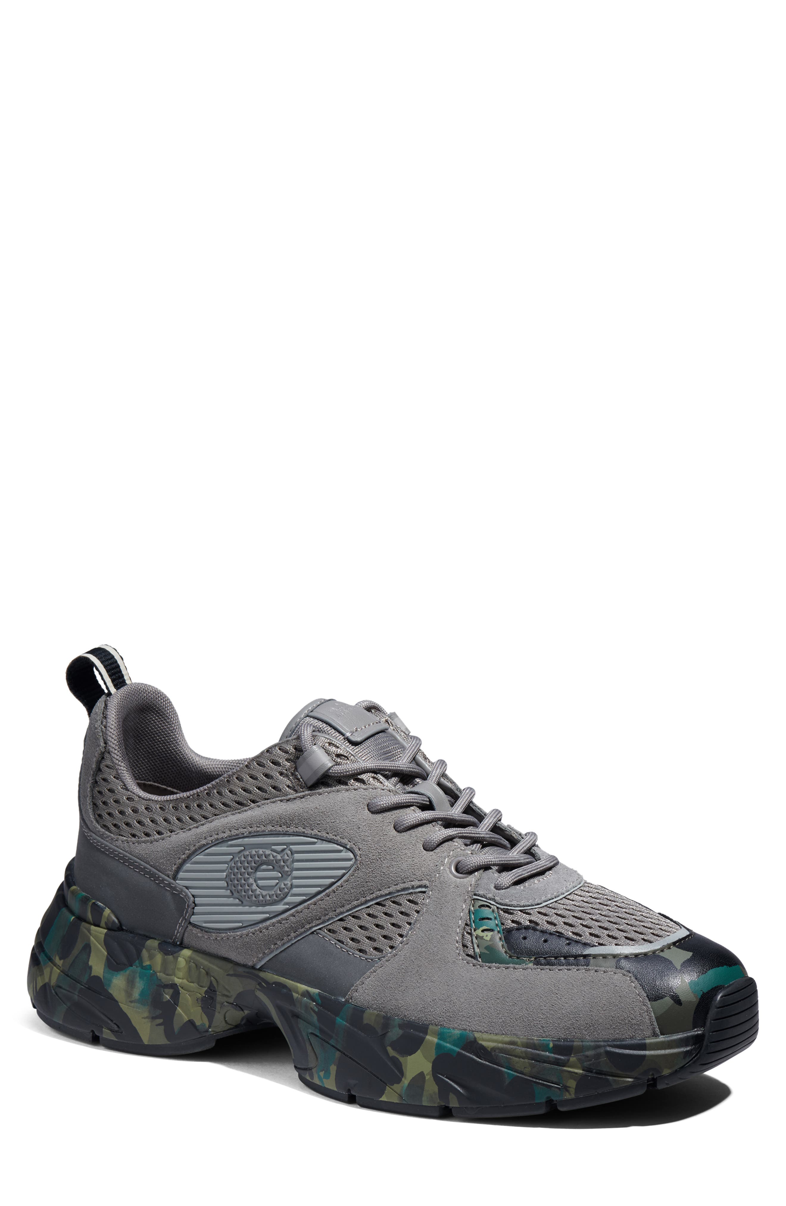 COACH Reflective Camo Tech Runner Sneaker, Main, color, 