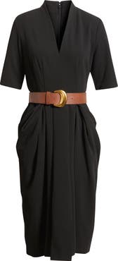 Donna Karan New York Belted Sheath Dress
