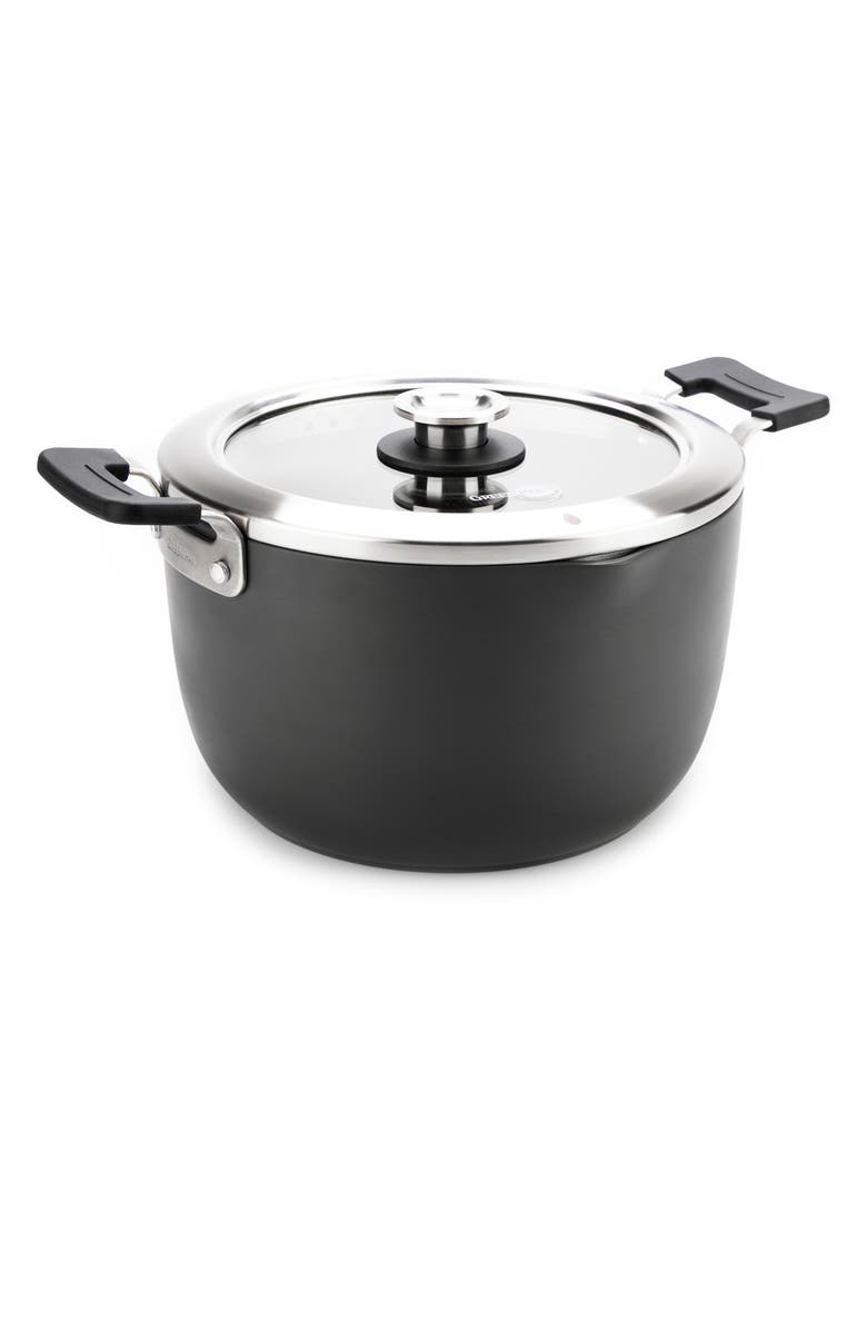 GreenPan Levels 6-Quart Anodized Aluminum Ceramic Nonstick Stockpot with Lid, Main, color,