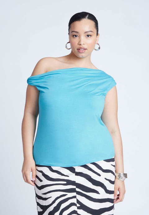 Asym Twist Sleeve Top (Plus Available)