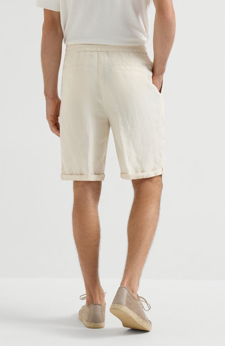 Brunello Cucinelli Gabardine Bermuda shorts, Alternate, color, Off-White