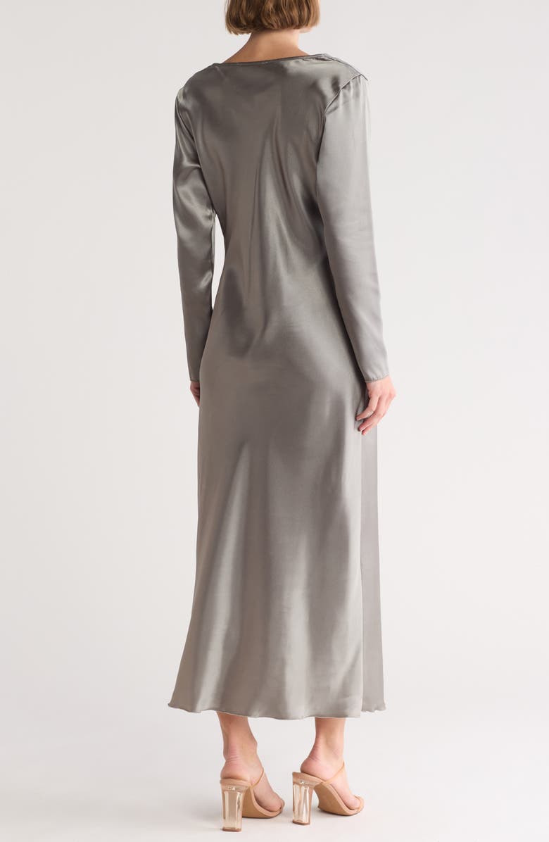TASH AND SOPHIE Long Sleeve Satin Dress, Alternate, color, 