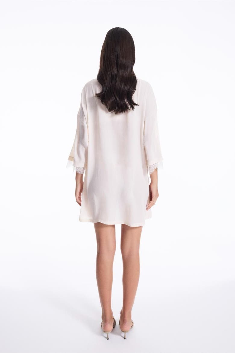 Caroline Chiffon Robe, Alternate, color, Beige