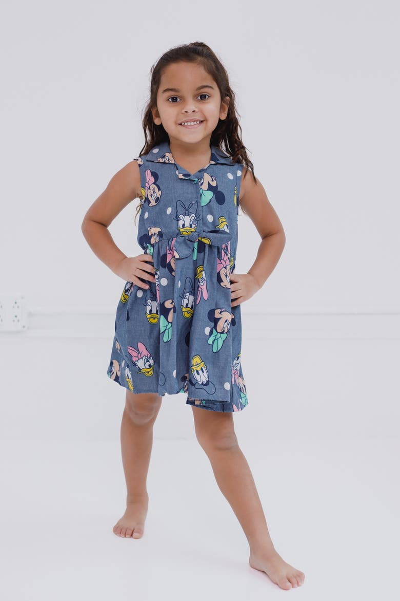 Mickey Mouse & Friends Chambray Dress, Alternate, color, Mickey Friends Blue