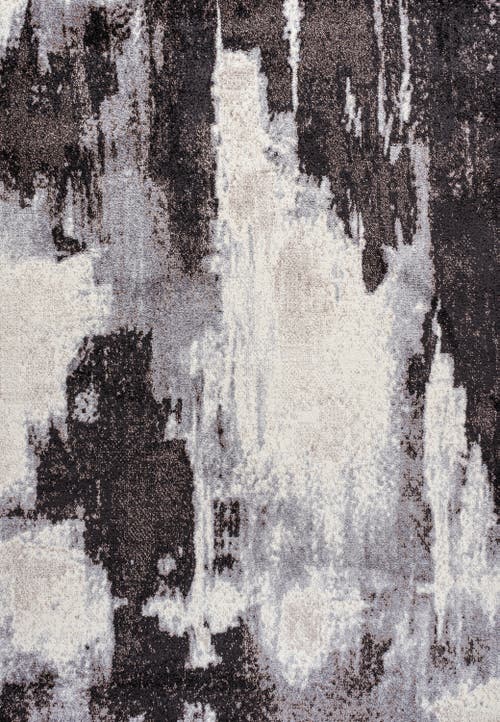 Jonathan Y Zoe Contemporary Bohemian Abstract Marble Area Rug In Charcoal/cream