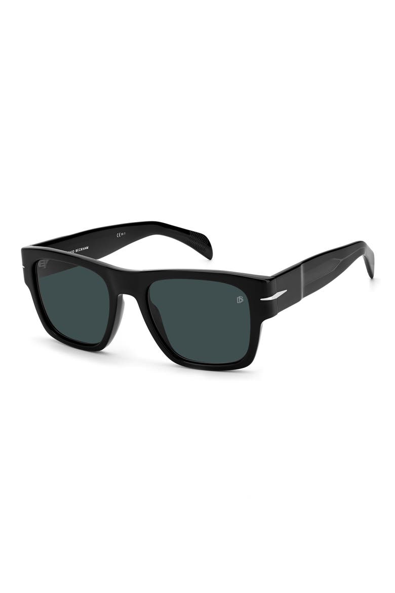 52mm Rectangular Sunglasses, Alternate, color, BLACK
