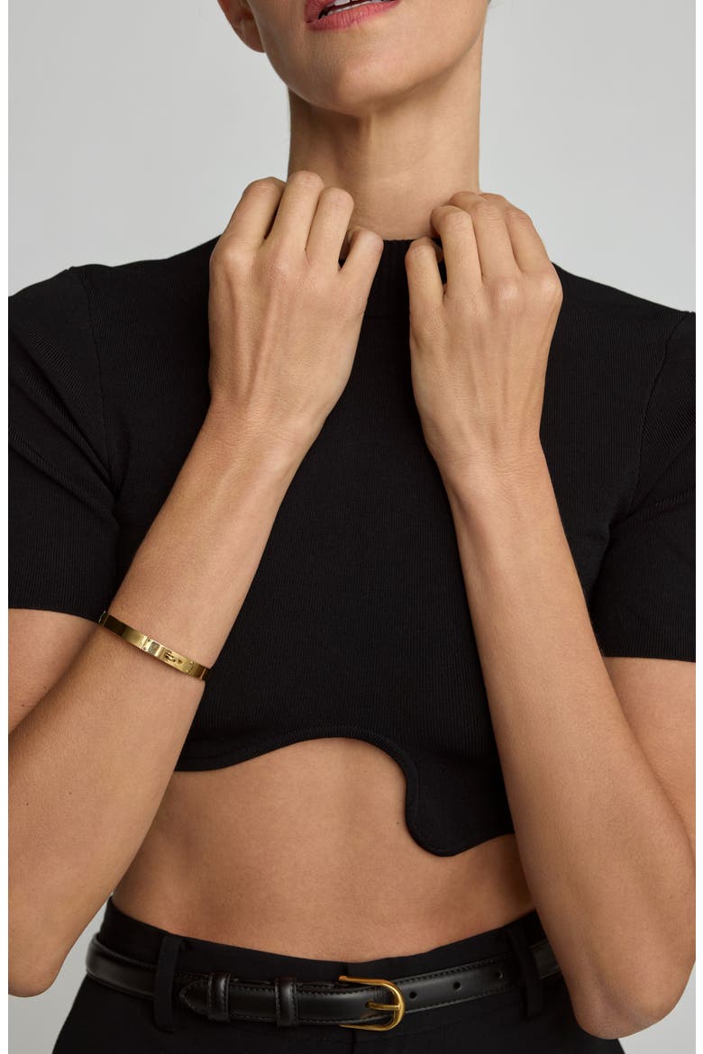 Tarnish Resistant Bangle, Alternate, color, GOLD