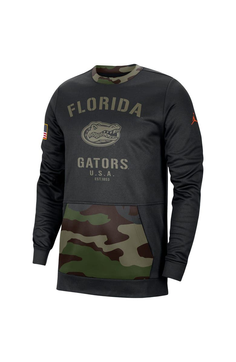 Jordan Brand Men's Jordan Brand Black/Camo Florida Gators Military Appreciation Performance Pullover Sweatshirt, Alternate, color, Black