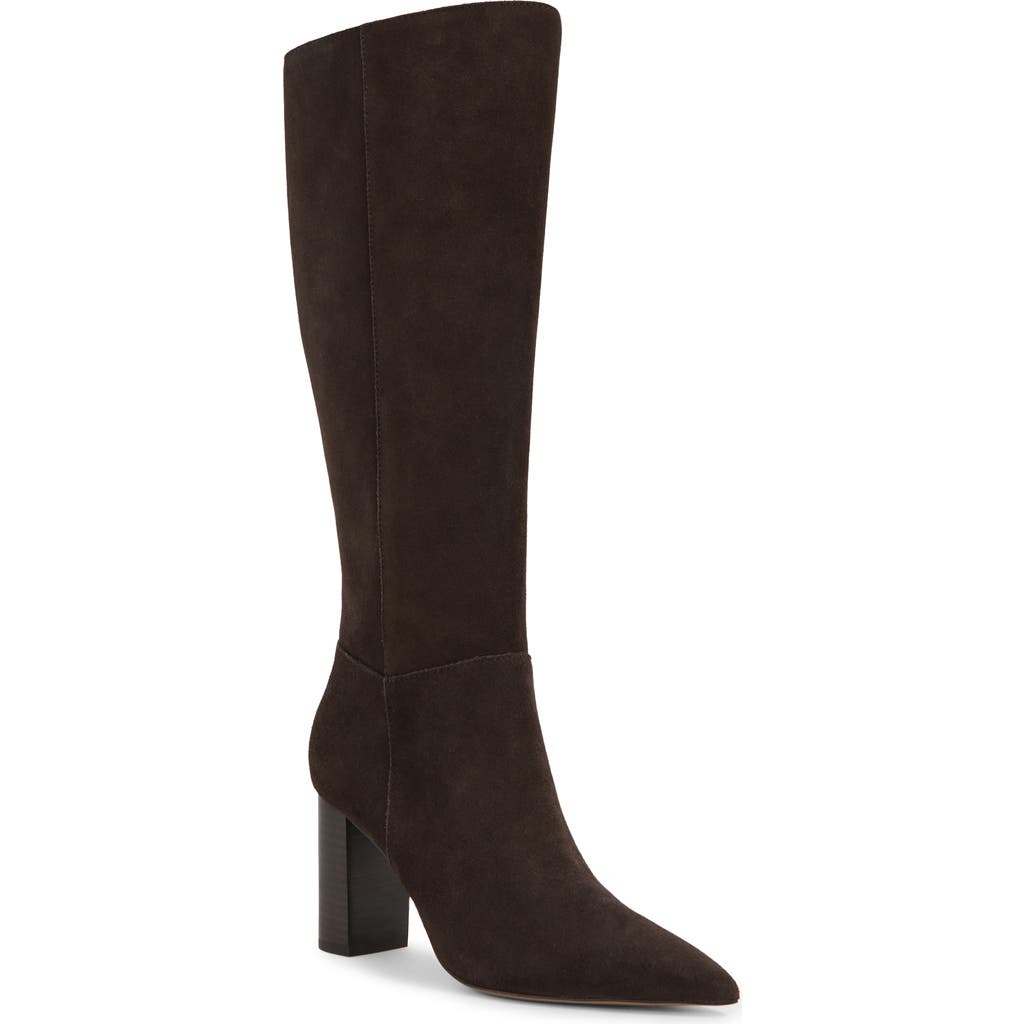 Reiss Bianca Pointed Toe Knee High Boot In Animal Print