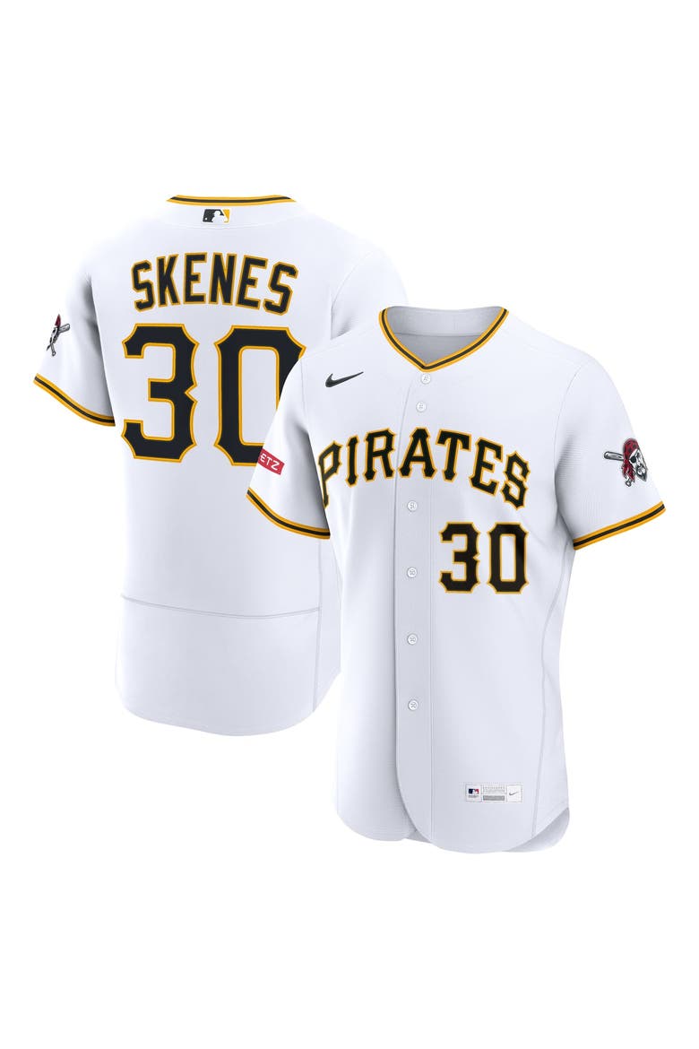 Men's Nike Paul Skenes White Pittsburgh Pirates Home Authentic Sponsor Patch Jersey, Main, color, White