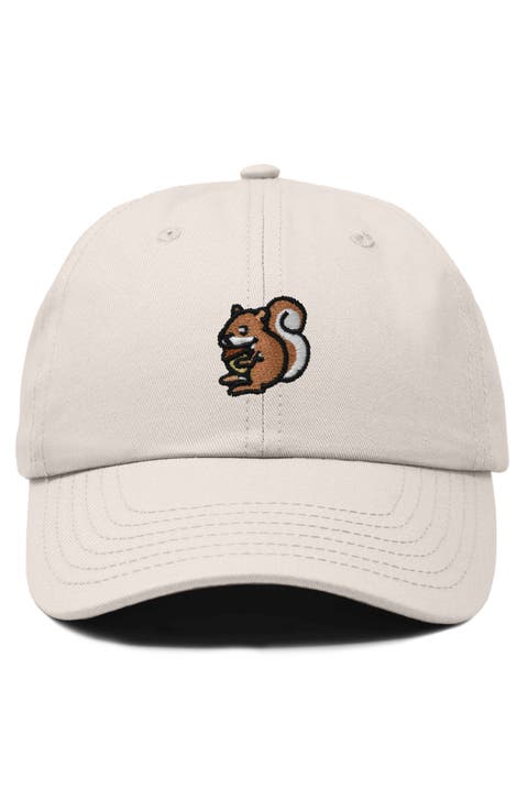 Squirrel Embroidered Outdoor Cap