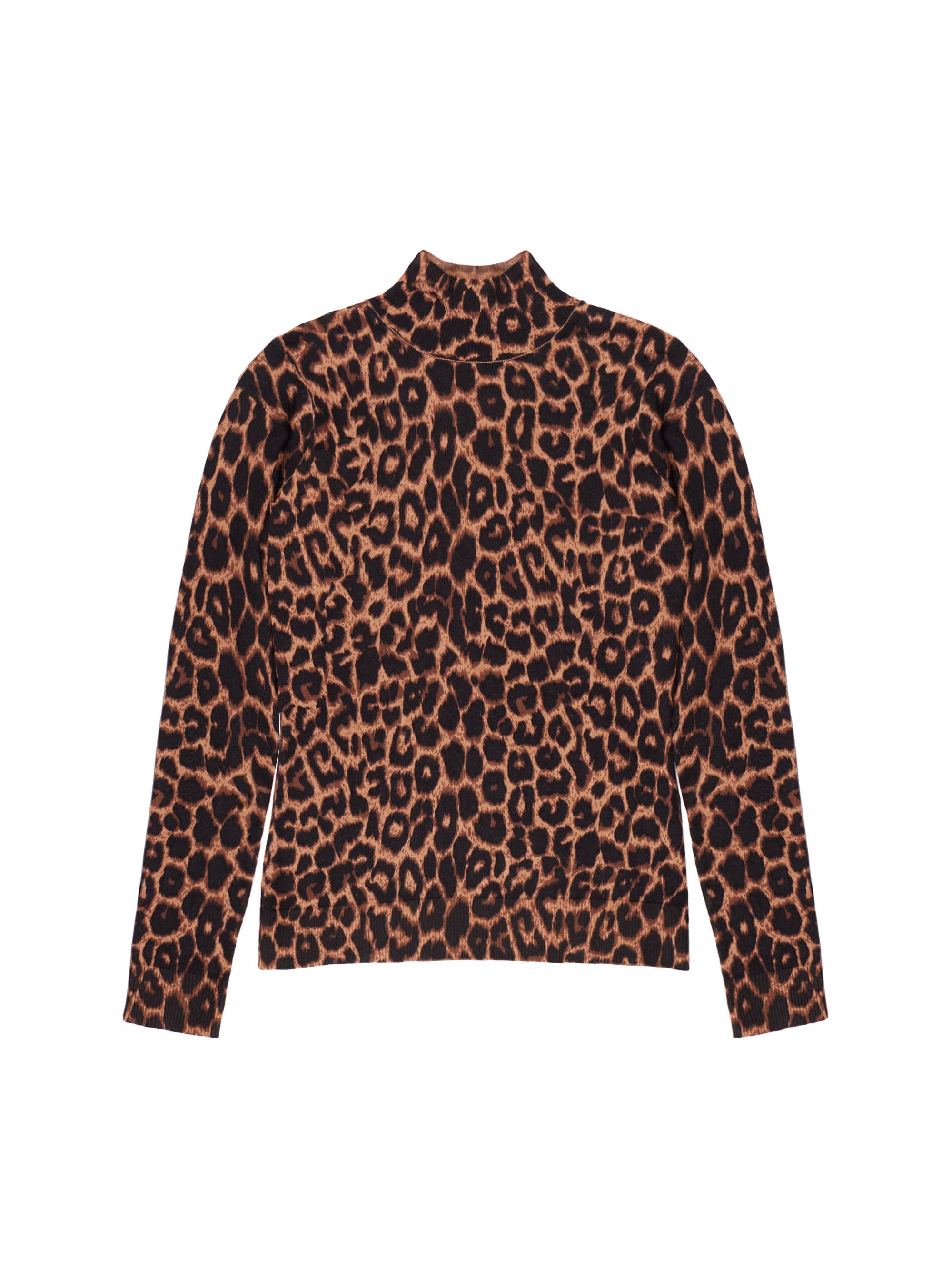 Leopard High Neck Long Sleeve Jumper - image 2