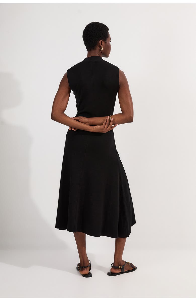Karen Millen Petite Sleeveless Knitted Midi Dress, Alternate, color, Black
