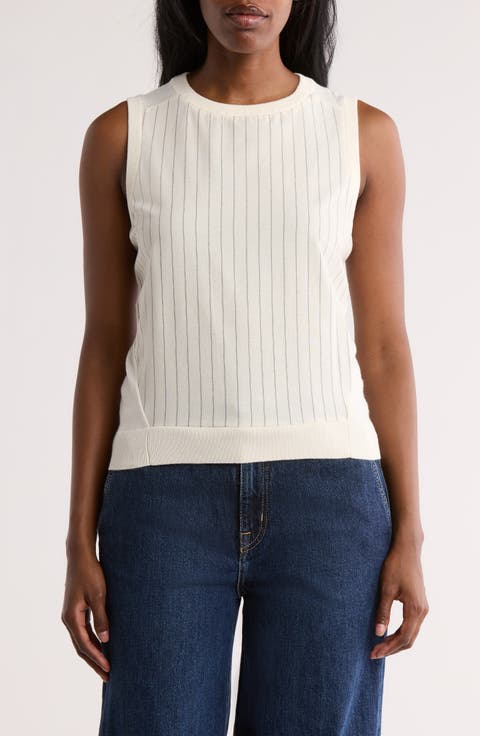 Mixed Media Sleeveless Sweater