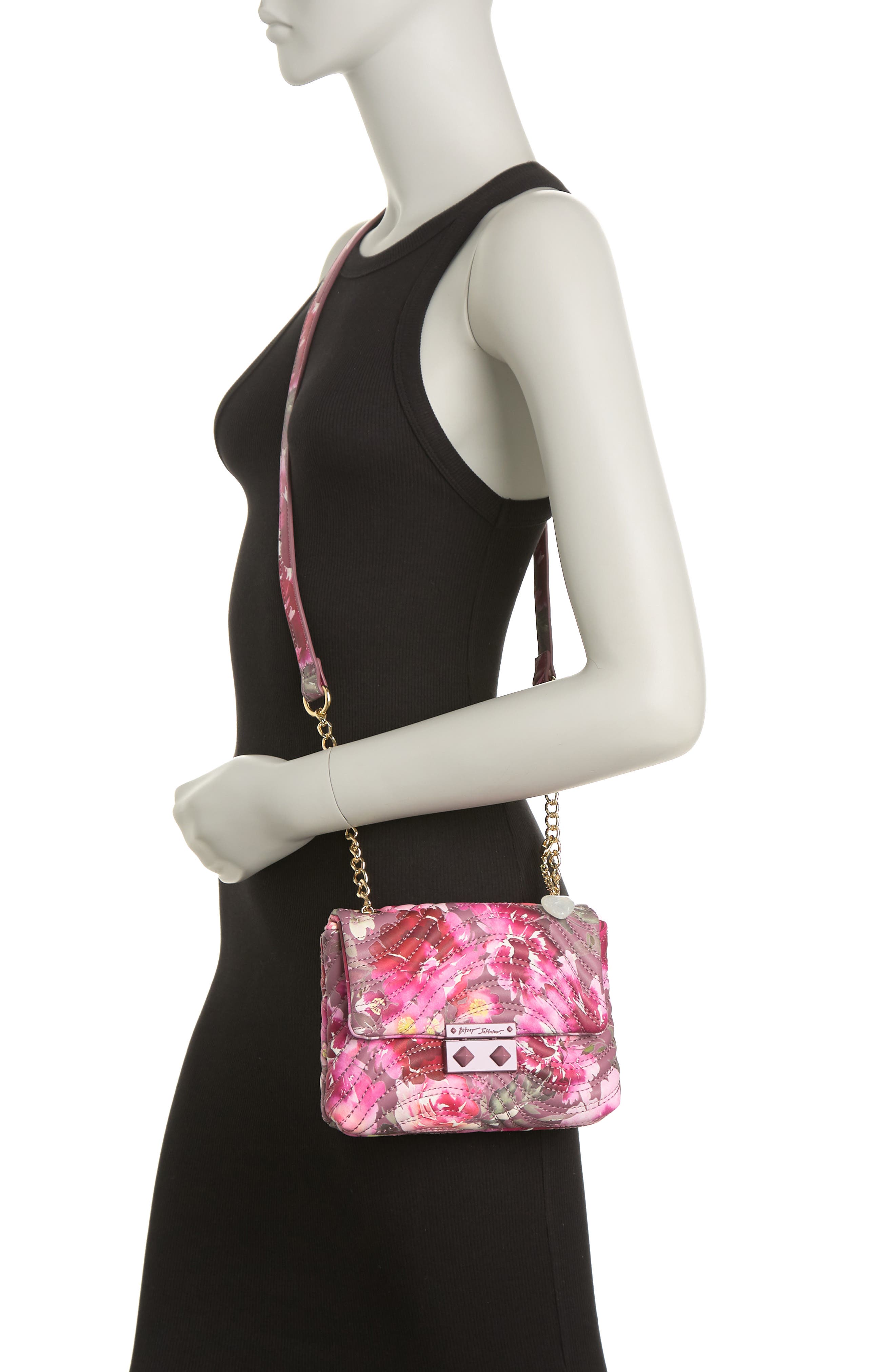 Betsey Johnson Ellie Quilted Crossbody, Alternate, color, 