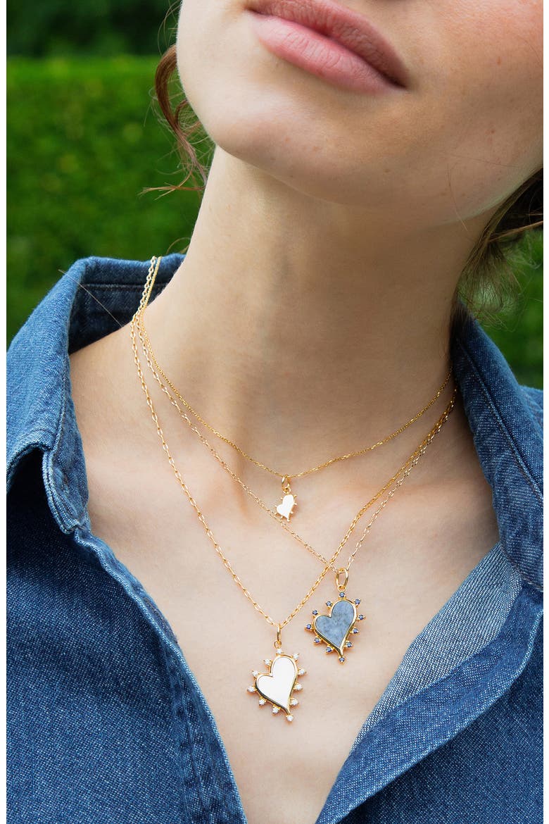 18K Gold Mini Carnelian Pendant Necklace, Alternate, color, GOLD/WHITE