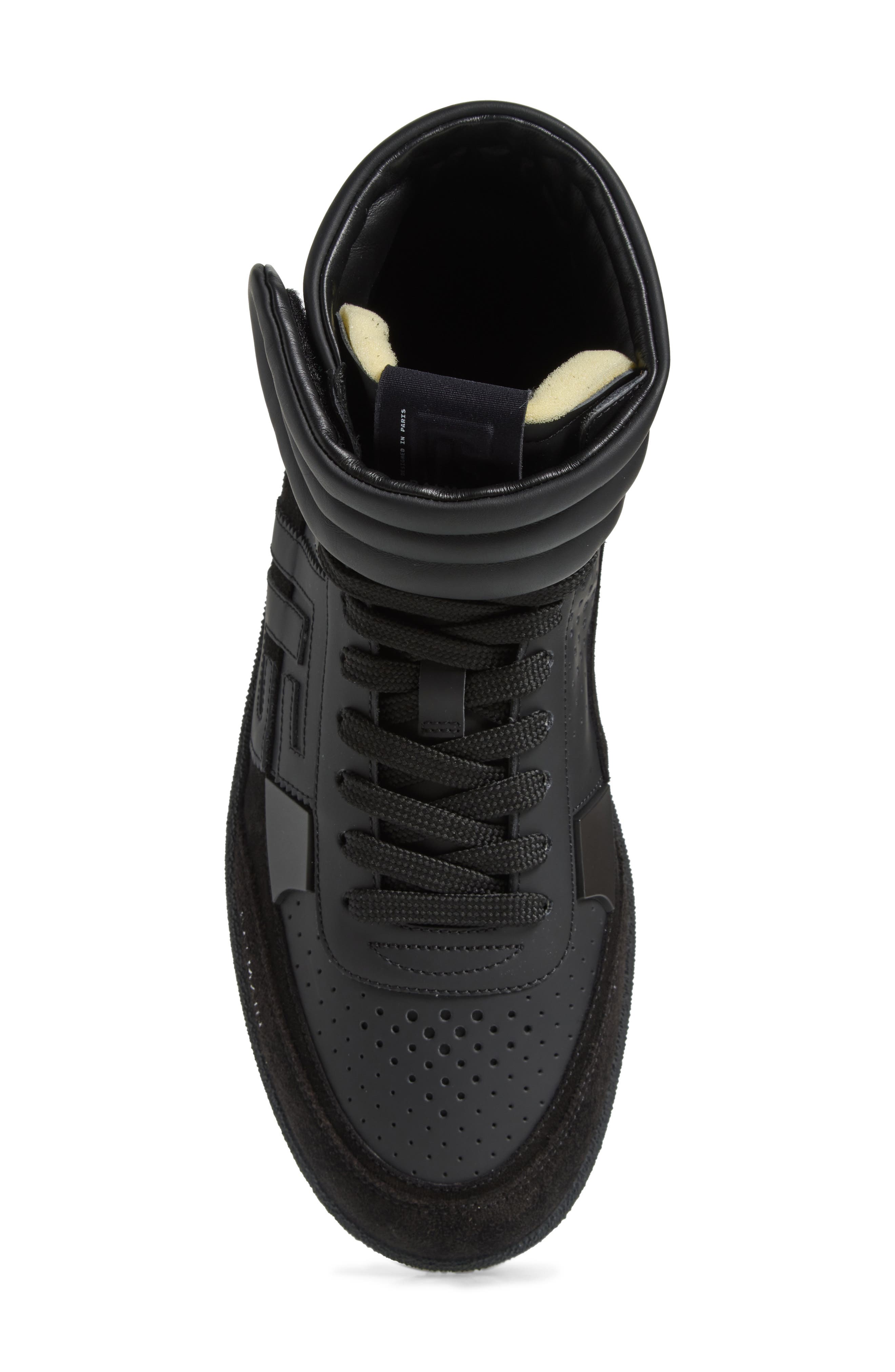 Balmain Swan Mid Top Sneaker, Alternate, color, 