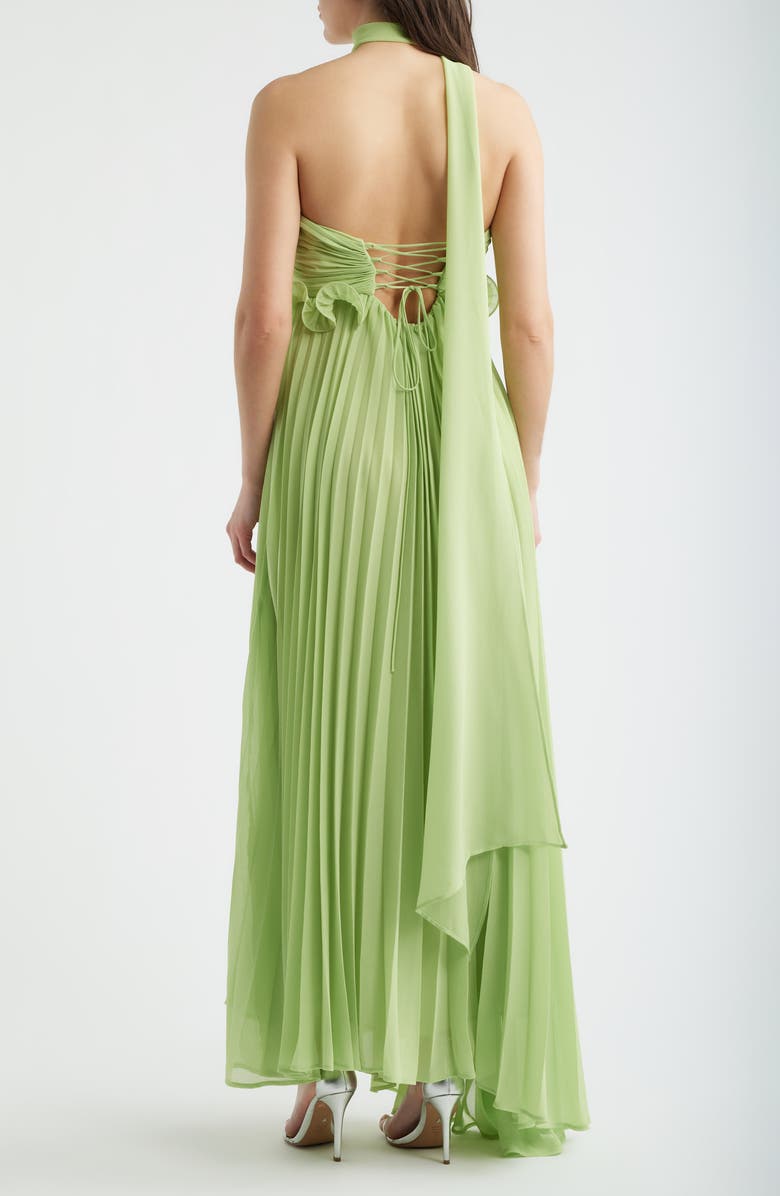 Delfi Collective Diana Strapless Chiffon Dress, Alternate, color, Lime