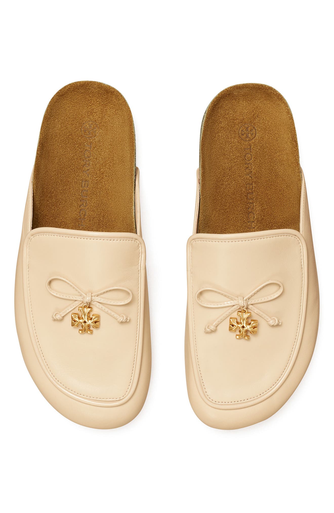 Tory Charm Mule, Alternate, color, WHITE